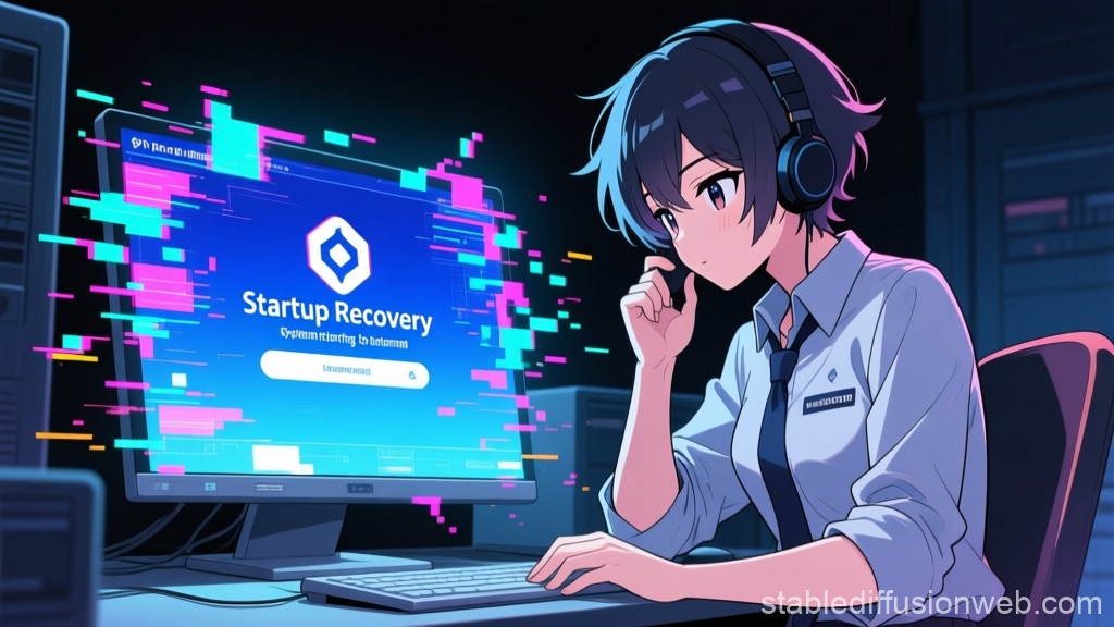 Windows Startup Recovery 女子