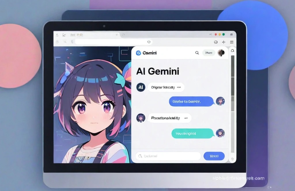 Geminiのスクロールバーと女子