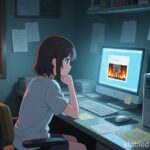 災害現場で活躍できるロボットをイメージする女子