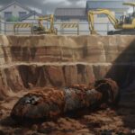 建設現場で発見された不発弾