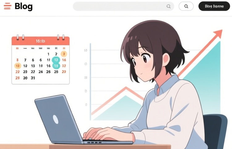 WordPressの投稿ペースのイメージ画像